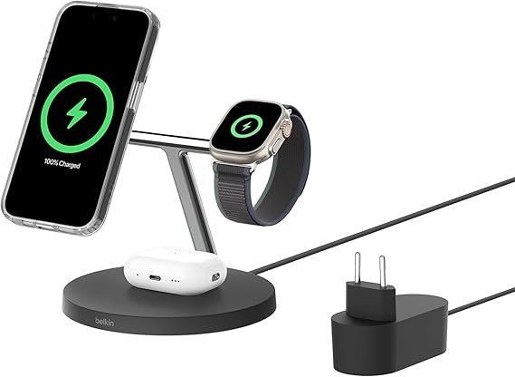 BELKIN Station de recharge 3-en-1 avec Qi2 (15W