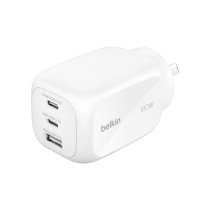 BELKIN Chargeur Secteur GaN 3 Ports 100W Avec Adaptateur Voyage (Blanc)