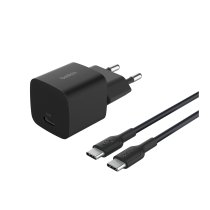 BELKIN Chargeur Secteur 25W + Câble USB-C vers USB-C 1m (Noir)