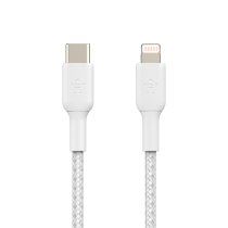 BELKIN Câble Tressé USB-C vers Lightning 2m (Blanc)
