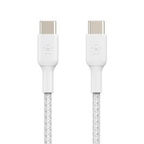 BELKIN Câble tressé USB-C vers USB-C 2m (Blanc)