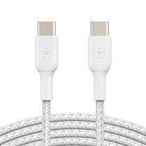 BELKIN Câble Tressé USB-C vers USB-C 1m (Blanc)
