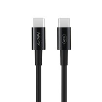 FAIRPLAY Câble 60W USB-C vers USB-C 1m (Noir)