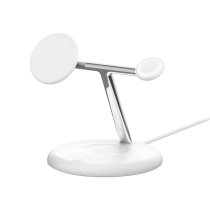 BELKIN Station de recharge 3-en-1 avec Qi2 (15W) (Blanc)